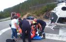 Un motorista, trasladado al CHN tras chocar frontalmente contra un coche en Aspurz
