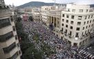 Fotos de la manifestación contra la política lingüística del Gobierno de Navarra celebrada este sábado en Pamplona.