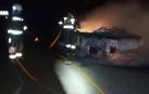 Calcinado un vehículo tras incendiarse en el puerto de Belate