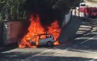 Incendio de un coche en Burlada