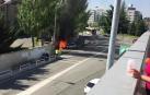 Un coche arde en Burlada