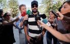El guardia civil de La Manada llega a la Audiencia de Sevilla para la vista por su libertad condicional