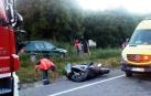 Herido grave un motorista en un accidente en Acedo