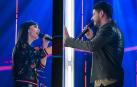 Aitana y Cepeda confirman su relación con un beso en público en el Bernabéu