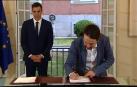 Pedro Sánchez y Pablo Iglesias firman el acuerdo para los Presupuestos