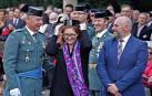 Fotos del día de la patrona de la Guardia Civil en Pamplona.