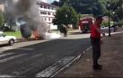 Incendio accidental de un coche en Elizondo (II)