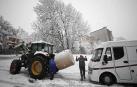 El descenso de temperaturas propició que las nevadas regresaran este 29 de octubre a varios puntos de Navarra