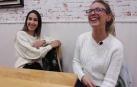 Las sonrisas de Nerea Martínez y Lamia Herram