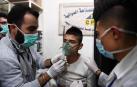 Un sirio atendido con problemas respiratorios.