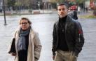 Álvaro Fernández llega a los juzgados de Pamplona para someterse a la prueba caligráfica.