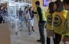 Recogida de alimentos en la puerta del hipermercado Leclerc.