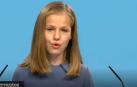 Emoción y orgullo de los Reyes en la primera intervención de la princesa Leonor