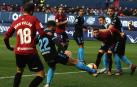 Los jugadores de Osasuna lograron la victoria en la Jornada 16 tras derrotar por la mínima, en el estadio de El Sadar y con un gol de Íñigo Pérez en el minuto 89, al Lugo.