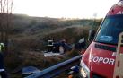 Una persona resultó herida grave tras sufrir una salida de vía en la autopista, a la altura de la localidad navarra.