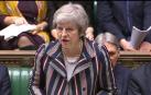 Theresa May, durante su discurso en la Cámara de los Comunes.