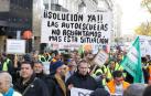 Manifestación convocada por la Asociación de Examinadores de Tráfico (Asextra) en Madrid.