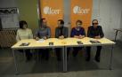 Desde la izda., Soco Ojer, concejala de Salud de Tafalla; el alcalde, Arturo Goldaracena; Manuel Arellano, presidente de Alcer Navarra; Albina Prieto, concejala de Asuntos Sociales; y Vicente Pellicer, vicepresidente de Alcer y vecino de Tafalla, durante la presentación del nuevo centro de atención.