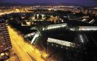 Vista nocturna de la Ciudadela de Pamplona.