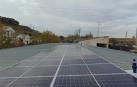 Vista de las placas solares que se han colocado en la nave de Mairaga en Tafalla.