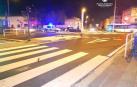 Estado de la calzada tras el choque de dos conductores ebrios en la Chantrea.