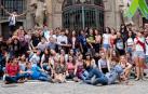 Participantes en la III Cumbre Juvenil Antirrumores celebrada en Pamplona.