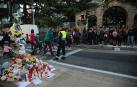 La Policía Municipal regula el tráfico a la entrada del colegio del atropello mortal de un niño en Pamplona