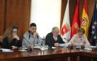 Menchu Jiménez, Javier López, Javier del Cazo y Begoña Ganuza, los cuatro ediles de UPN en Estella.