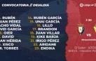 Sergio Herrera se queda fuera de la convocatoria de Osasuna