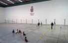 Jornada de entrenamientos este martes por la tarde en la pista del polideportivo de Ayegui.