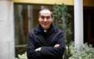 El sacerdote pamplonés Rafael Pardo, de 40 años, en el oratorio San Felipe Neri (San Saturnino).