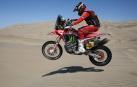 El estadounidense Ricky Brabec, en su moto Honda durante la séptima etapa del Rally Dakar 2019.
