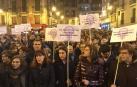 Concentración en Pamplona en defensa de las políticas de igualdad.