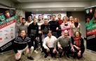 Plantilla y directiva de Osasuna Magna, además de miembros de “Somos Verdes, Somos Rojos”.