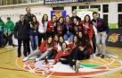 Deportistas de Barañáin, con las selecciones navarras en Lezo y en Huelva