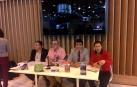 Desde la izda., Ignacio Domínguez, Valentín García, Mario Fabo y Juan Carlos Castillo en Fitur.
