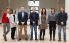 Miriam Zabalza, directora-gerente del Centro Hospitalario Padre Menni; Marisol Gómez, profesora de la UPNA; Ramón Gonzalo, vicerrector de Investigación de la UPNA; Francisco Fernández, director gerente de ADACEN y alumni distinguido UPNA 2017; Myriam Flores, directora técnica de la Fundación Koine Equalitas, Sonia Ibañez, directora de la Residencia Carmen Aldave (Aspace) y Julen Etxebeste, responsable de la Unidad de Innovación Social de Navarra.