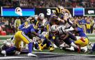 Partido de la Super Bowl, en el que los Patriots ganaron como equipo visitante por 3-13 a los Rams de Los Ángeles.