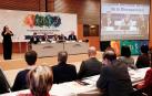 La ministra de Sanidad, Consumo y Bienestar Social, María Luisa Carcedo, en la inauguración del II Congreso Nacional de Derecho de la Discapacidad en Pamplona.