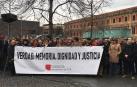 Un momento de la concentración en Pamplona.