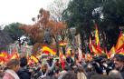 Manifestación este domingo en la plaza de Colón de Madrid en contra de la política de diálogo del Gobierno en Cataluña y en demanda de elecciones.