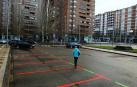 Una de las bolsas de aparcamiento en la confluencia de la calle La Rioja con Pío XII.