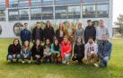 Parte de los estudiantes extranjeros de intercambio, a su llegada a la Universidad Pública de Navarra.