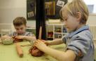 Alumnado del CP Buztintxuri durante una jornada escolar.