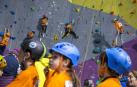 Los niños también disfrutan con la escalada