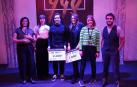 De izquierda a derecha, Elena Domench, Lara Cezeta, Jon Mikeo, Claudia Alonso, Natalia Bruguera y Asier Quintana, del concurso de Nuevos Creadores de la Pasarela 948.