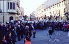 Concentración en Tafalla por un tren social como alternativa al Tren de Alta Velocidad.