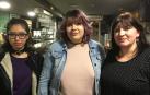 Desde la izda.: Jessica Cristina Puglla León y Zahra Khoui Estepa, amigas y ambas con síndrome de Asperger,  y Ana María Estepa Román, la madre de Zahra.