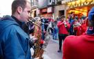 Imágenes de los aficionados rojillos en Soria, antes del partido contra el Numancia.