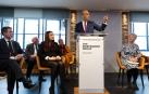 Rueda de prensa del ex diputado laborista del Reino Unido Chuka Umunna junto al resto de dimisionarios.